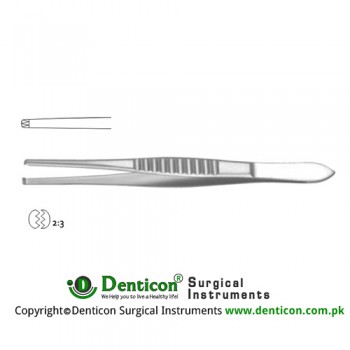 Mod. USA Dissecting Forceps 2 x 3 Teeth Stainless Steel, 13 cm - 5"